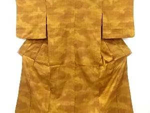 リサイクル　暈し柄織り出し手織り節紬単衣着物